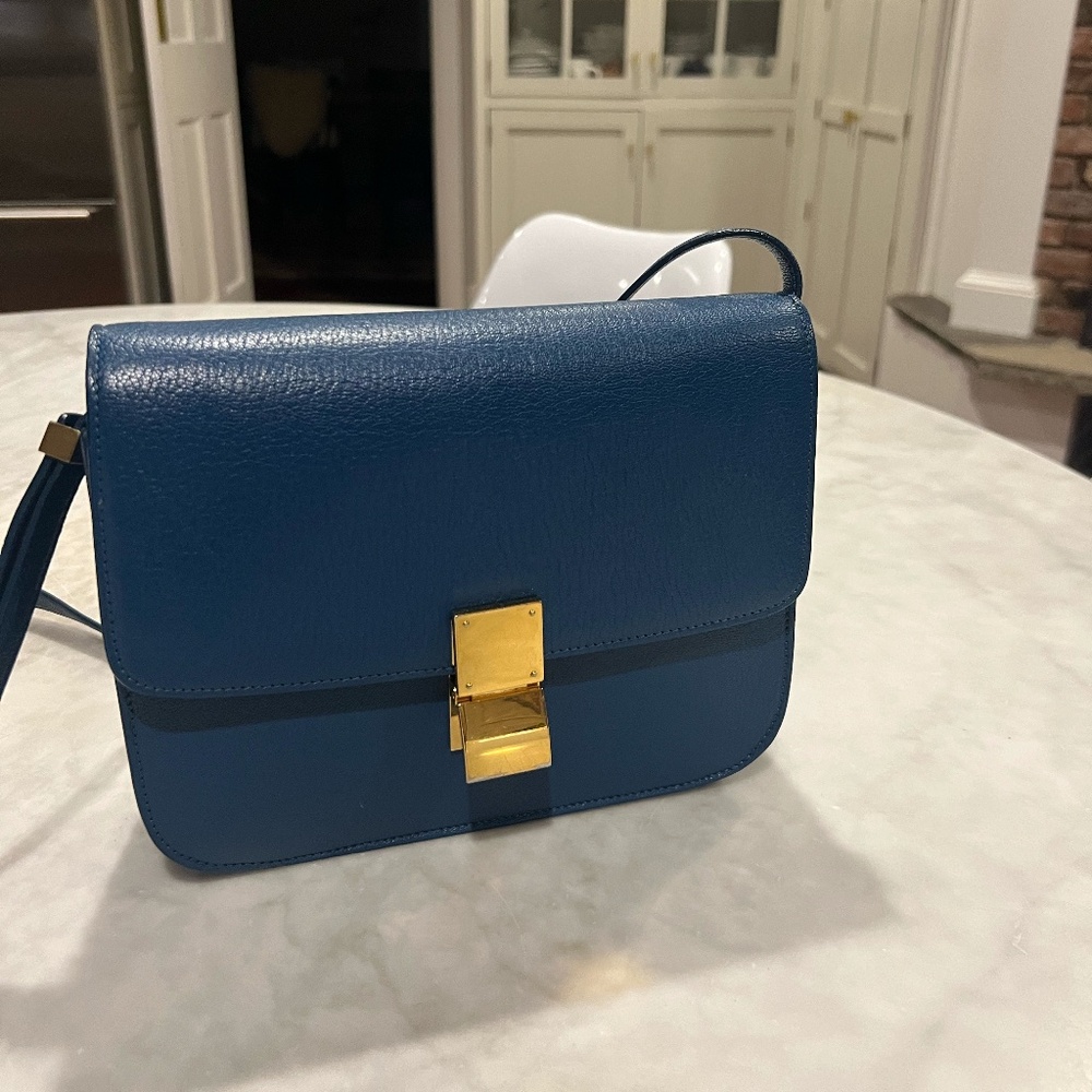 BLUE CELINE BOX BAG
